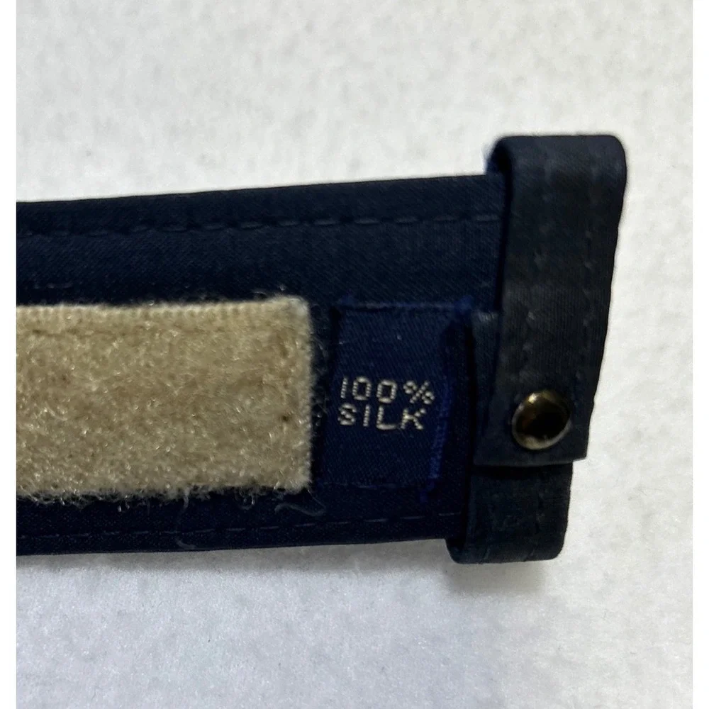 VTG Ginnie Johansen Inc. Braided Wrap Belt Navy 100% Silk 24